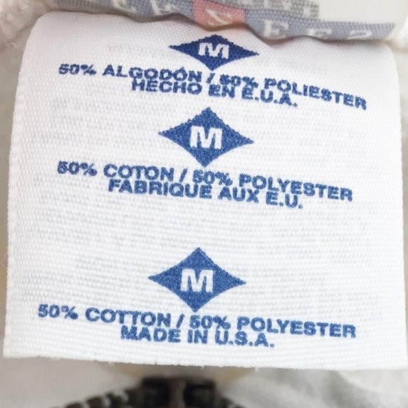 VTG Jerzees Super Sweats Unisex Sweatshirt White Cotton EVERYTHING 1/4 Zip M USA - Picture 5 of 6